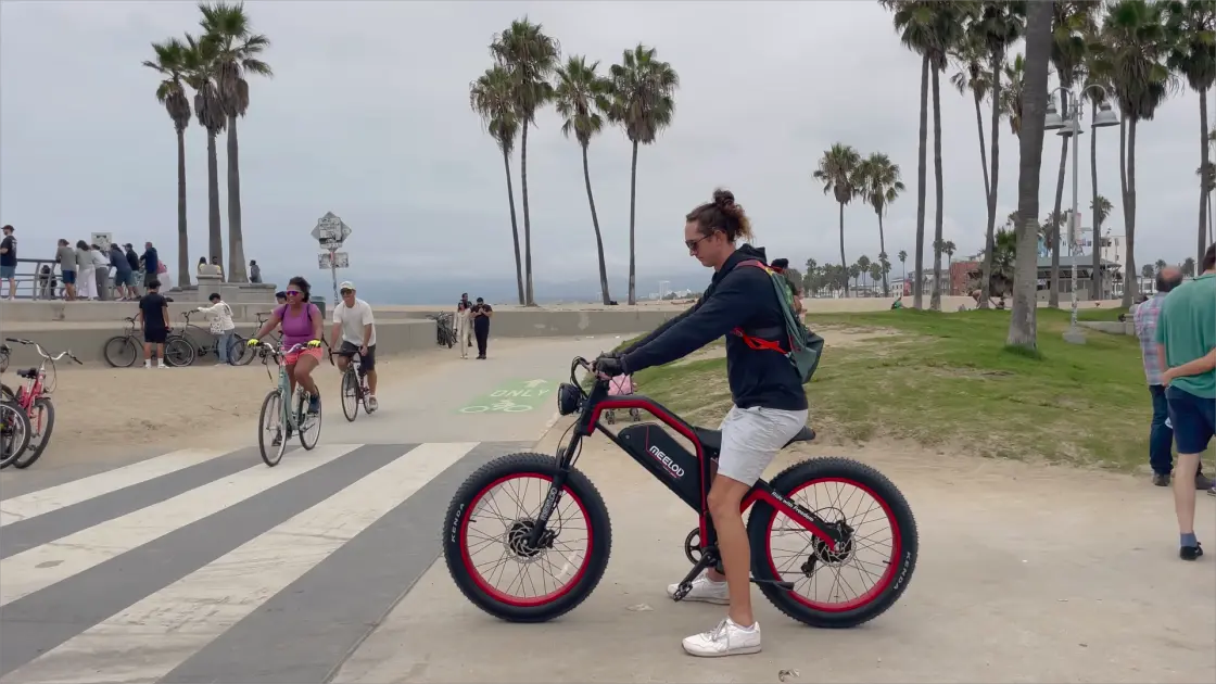 person riding an electric bike for daily fitness