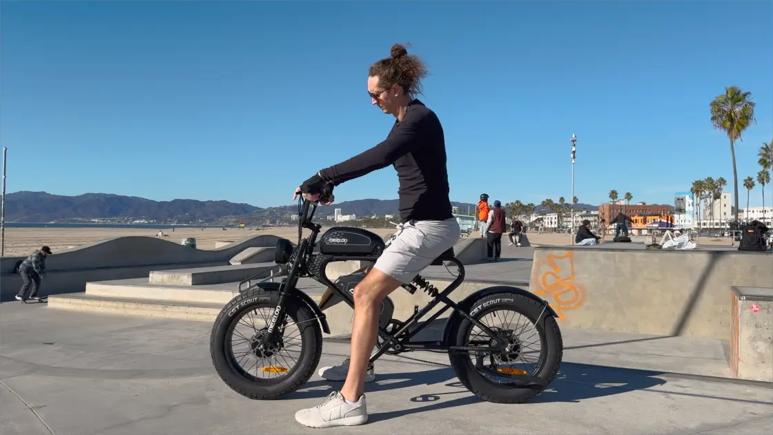 Custom ebike paint job with a sleek gradient design