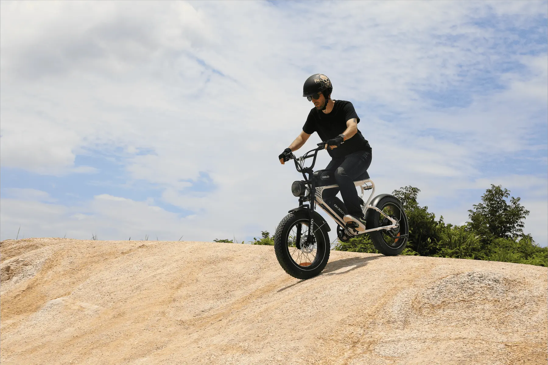 Fat tire ebike on off-road trail