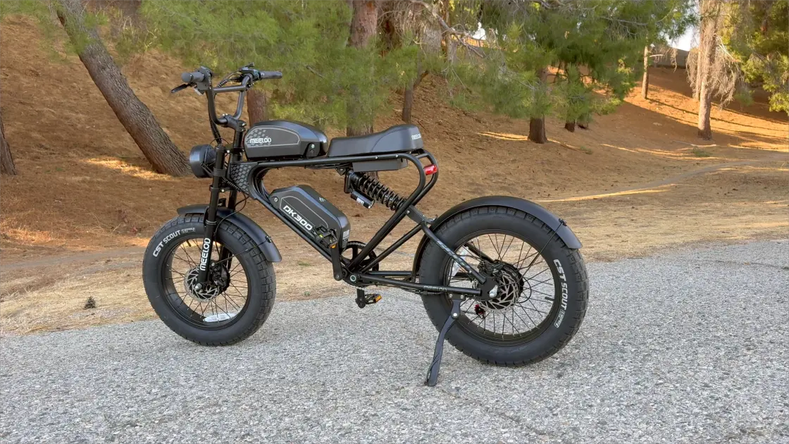 fat tire electric bike with wide off-road tires