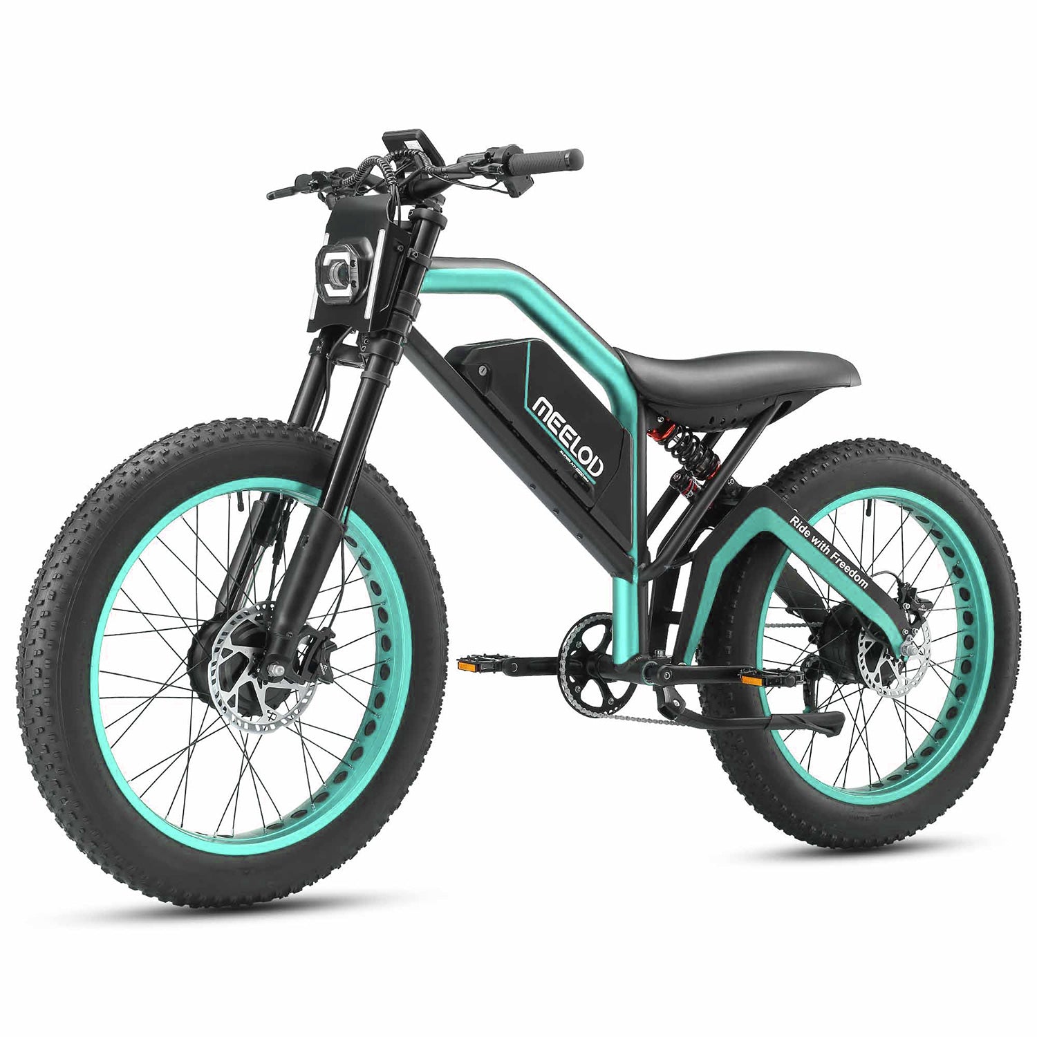 MEELOD Green moped style ebike XT600DL